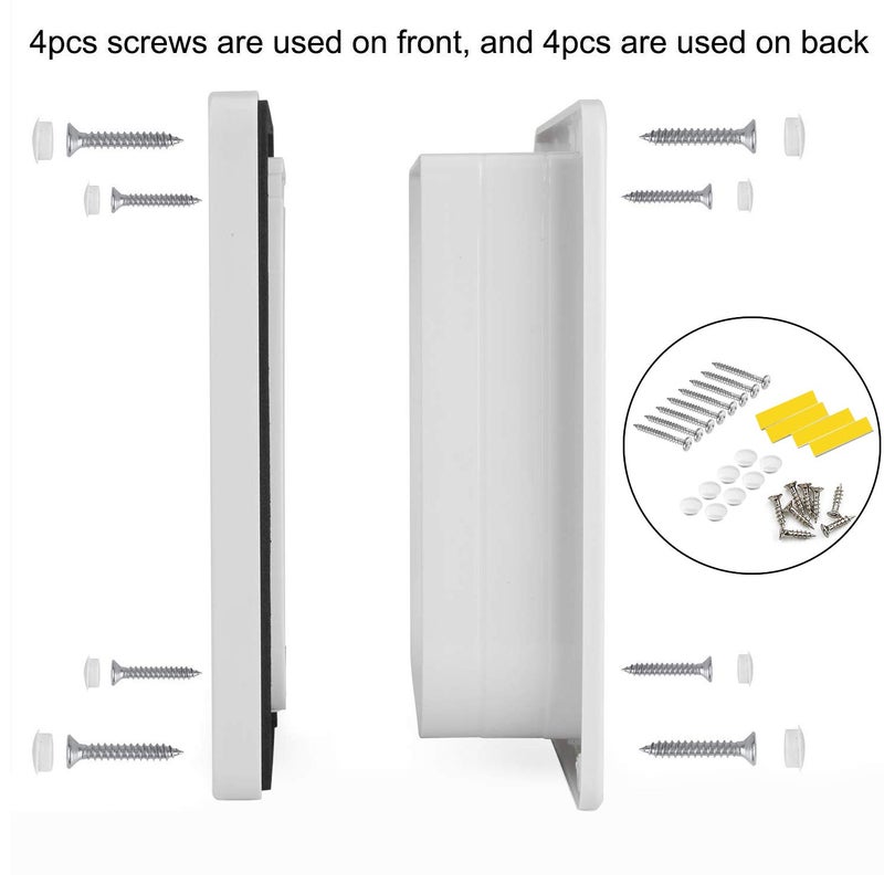 CEESC Large Cat Door for Interior/Exterior Door, Weatherproof, White, Rotary 4 Way Locking Pet Door for Cats & Dogs with Circumference < 23.62", Upgraded Version - Image 5